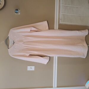 Miss Elaine Vintage Front Zip Robe In Pink Size M